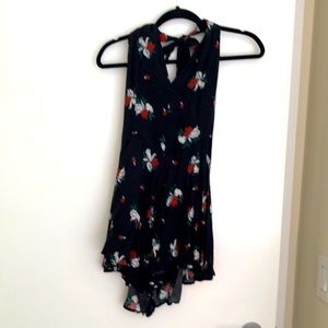 Free People sz 4 halter tie romper
